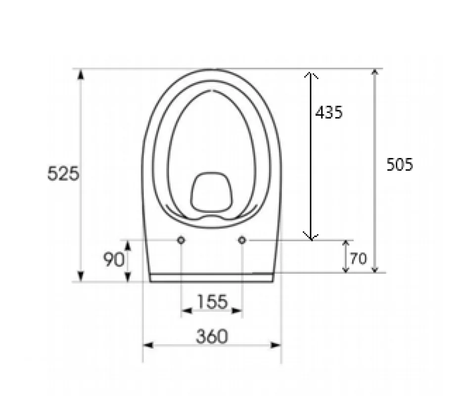 Dimension lunette clearance wc