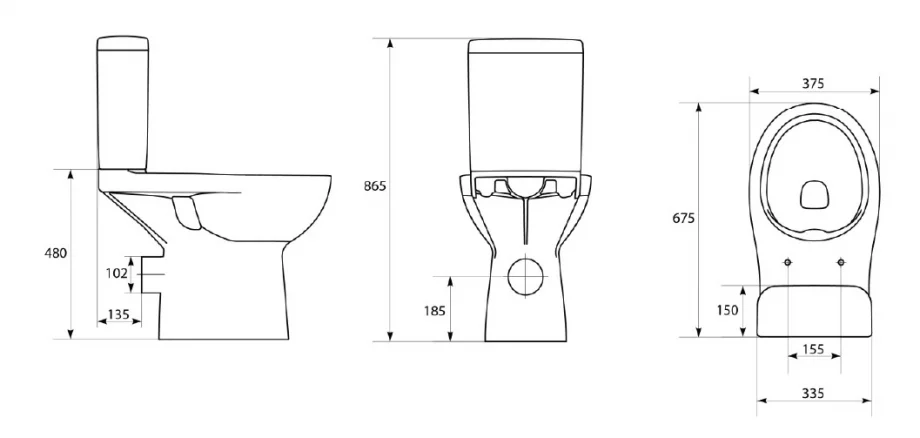 Pack WC au sol surélevé VERTIGE Saniclean aux normes PMR